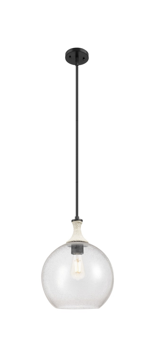 Innovations 415-1SR-BK-G124-12 One Light Pendant, Matte Black