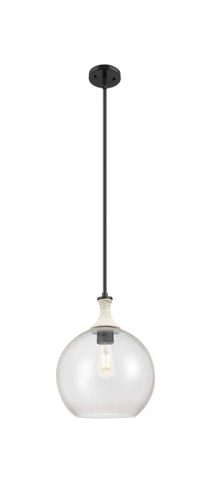 Innovations 415-1SR-BK-G124-12 One Light Pendant, Matte Black