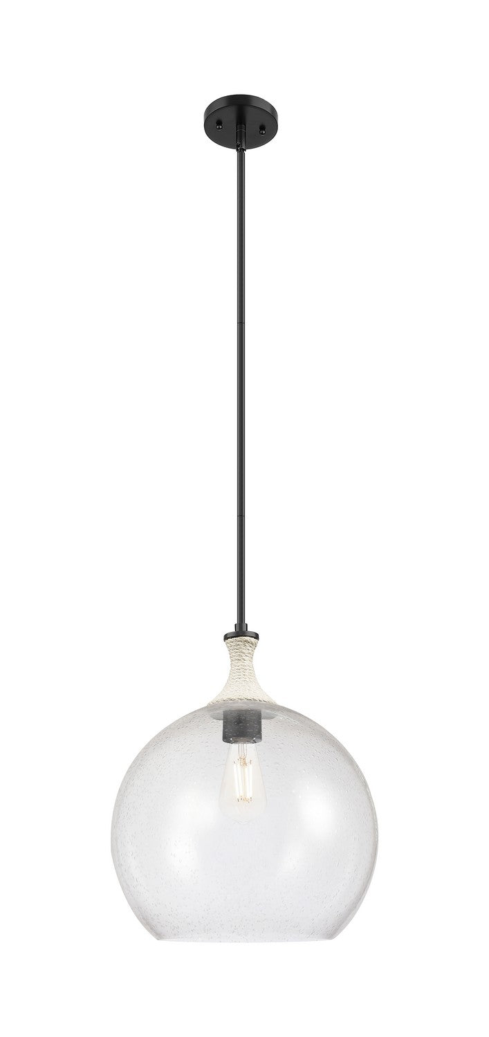Innovations 415-1SR-BK-G124-14 One Light Pendant, Matte Black