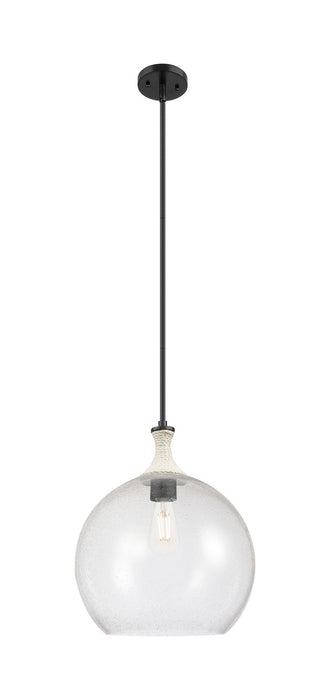 Innovations 415-1SR-BK-G124-14 One Light Pendant, Matte Black