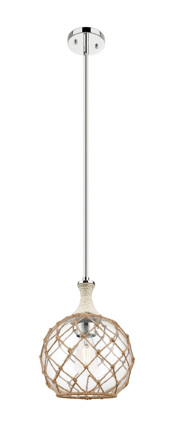 Innovations 415-1SR-PN-G122-10RB One Light Pendant, Polished Nickel