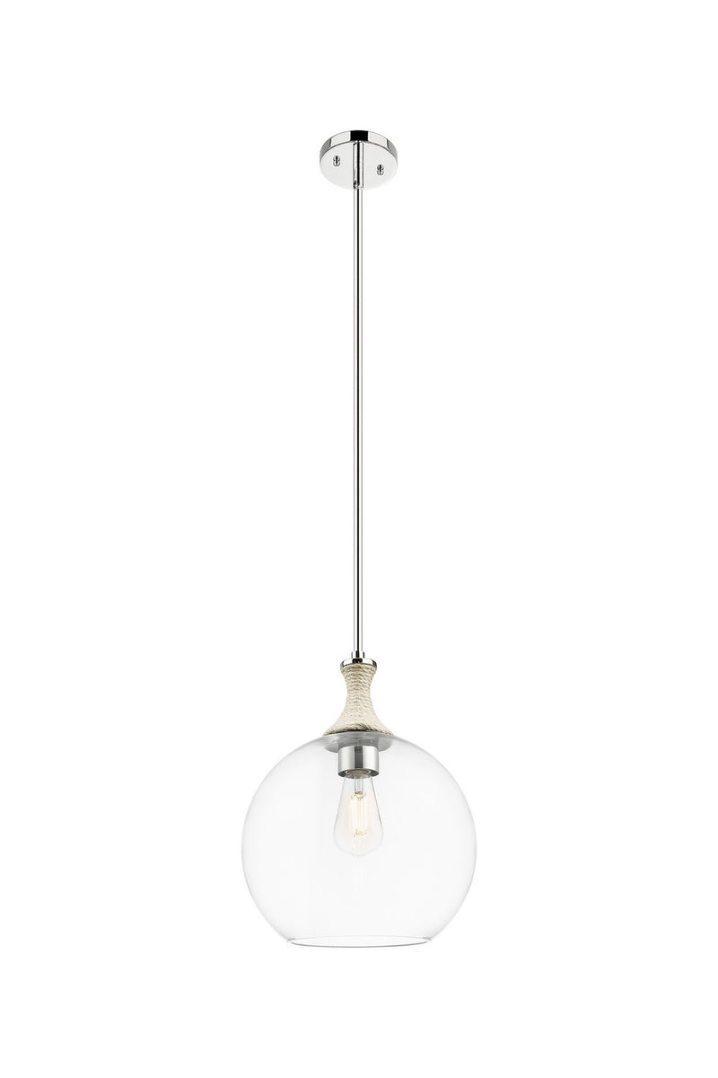 Innovations 415-1SR-PN-G122-12 One Light Pendant, Polished Nickel