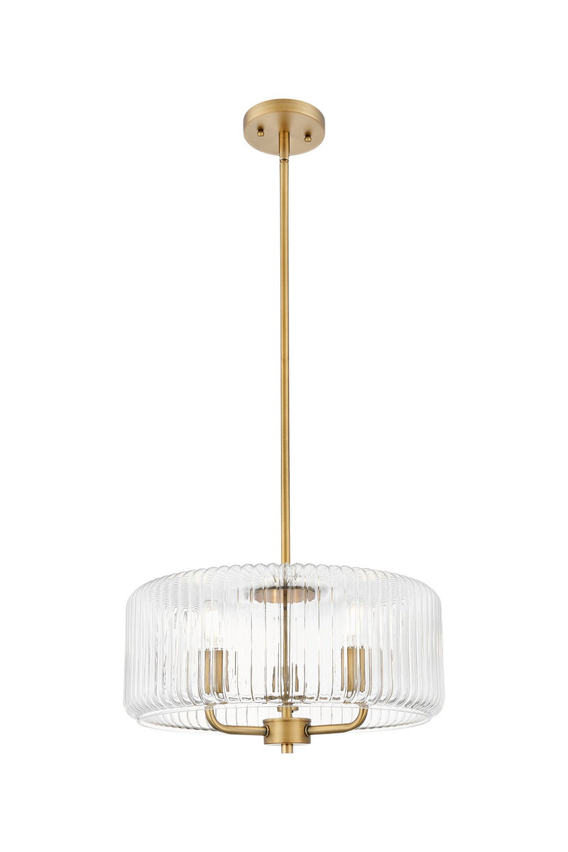 Innovations 436-3S-BB-G436-16CL Three Light Pendant, Brushed Brass