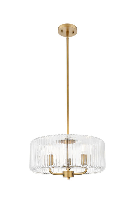 Innovations 436-3S-BB-G436-16CL Three Light Pendant, Brushed Brass