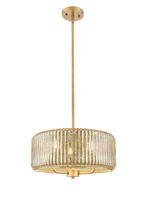 Innovations 436-3S-BB-G436-16ME Three Light Pendant, Brushed Brass