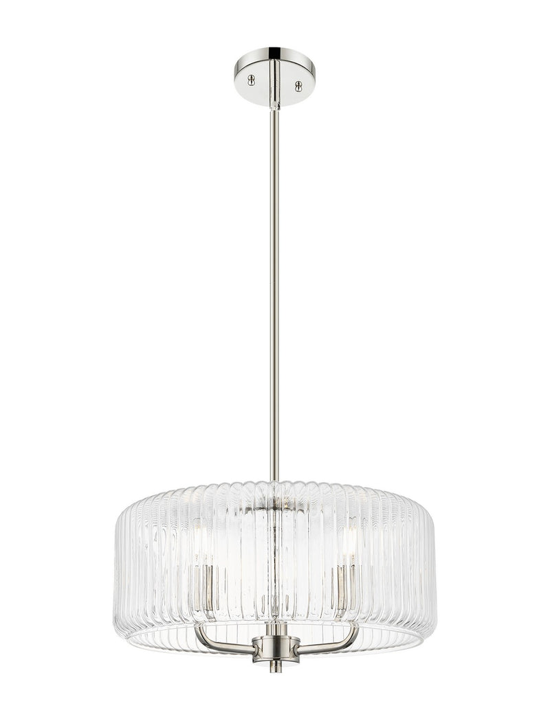 Innovations 436-3S-PN-G436-16CL Three Light Pendant, Polished Nickel