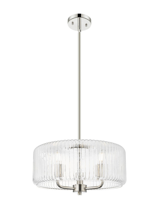 Innovations 436-3S-PN-G436-16CL Three Light Pendant, Polished Nickel