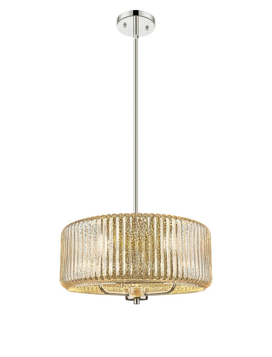 Innovations 436-3S-PN-G436-16ME Three Light Pendant, Polished Nickel