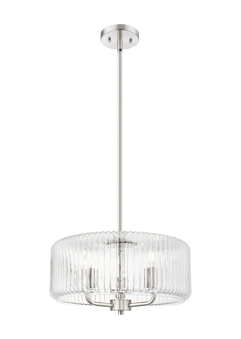 Innovations 436-3S-SN-G436-16CL Three Light Pendant, Brushed Satin Nickel