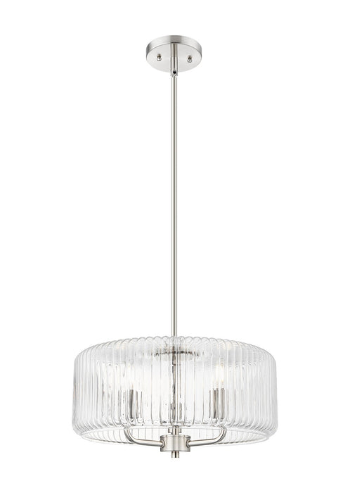 Innovations 436-3S-SN-G436-16CL Three Light Pendant, Brushed Satin Nickel