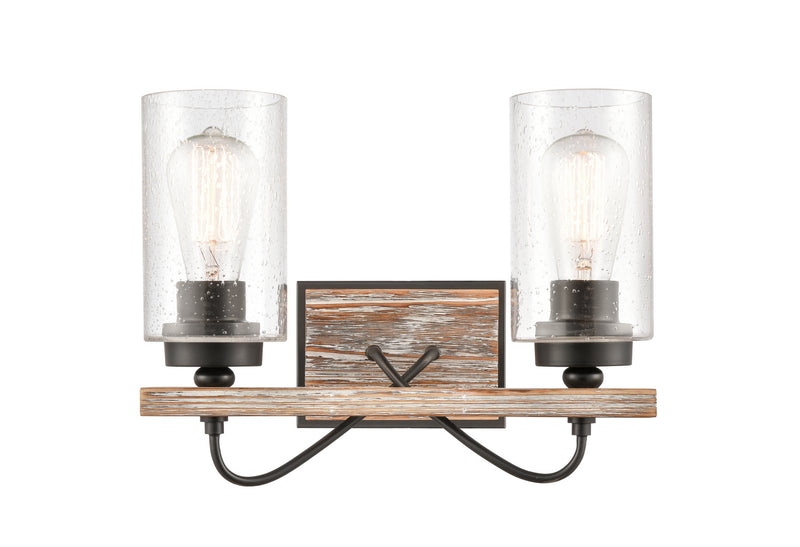 Innovations 442-2W-BK-SDY-LED Two Light Bath Vanity, Matte Black