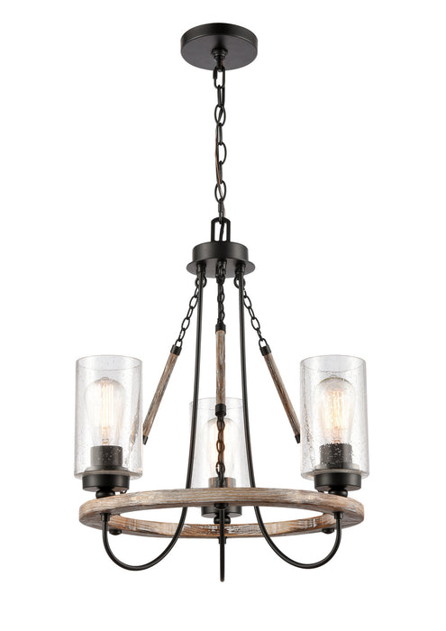 Innovations 442-3CR-BK-SDY-LED Three Light Mini Chandelier, Matte Black
