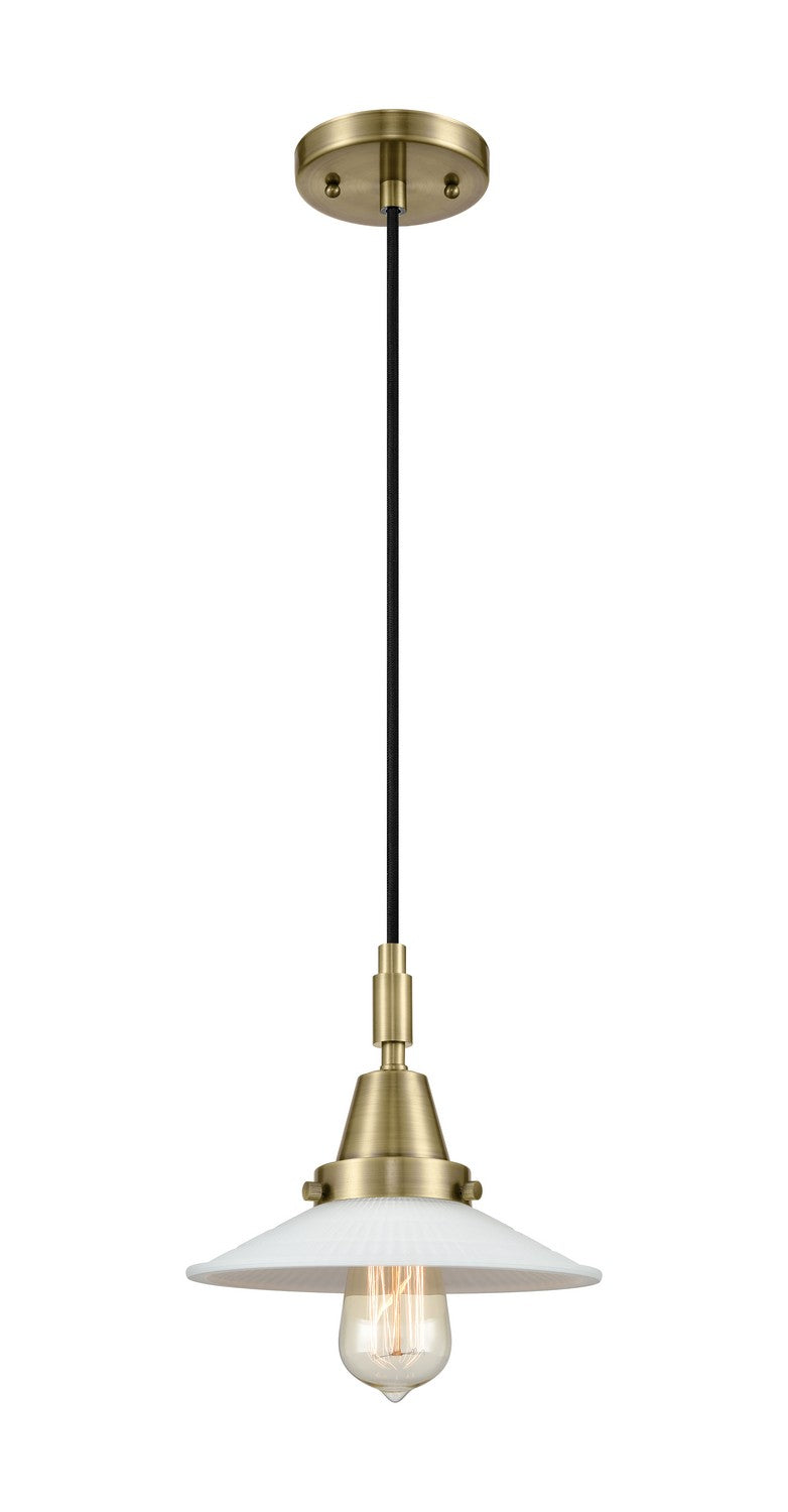 Innovations 447-1P-AB-G1 One Light Pendant, Antique Brass