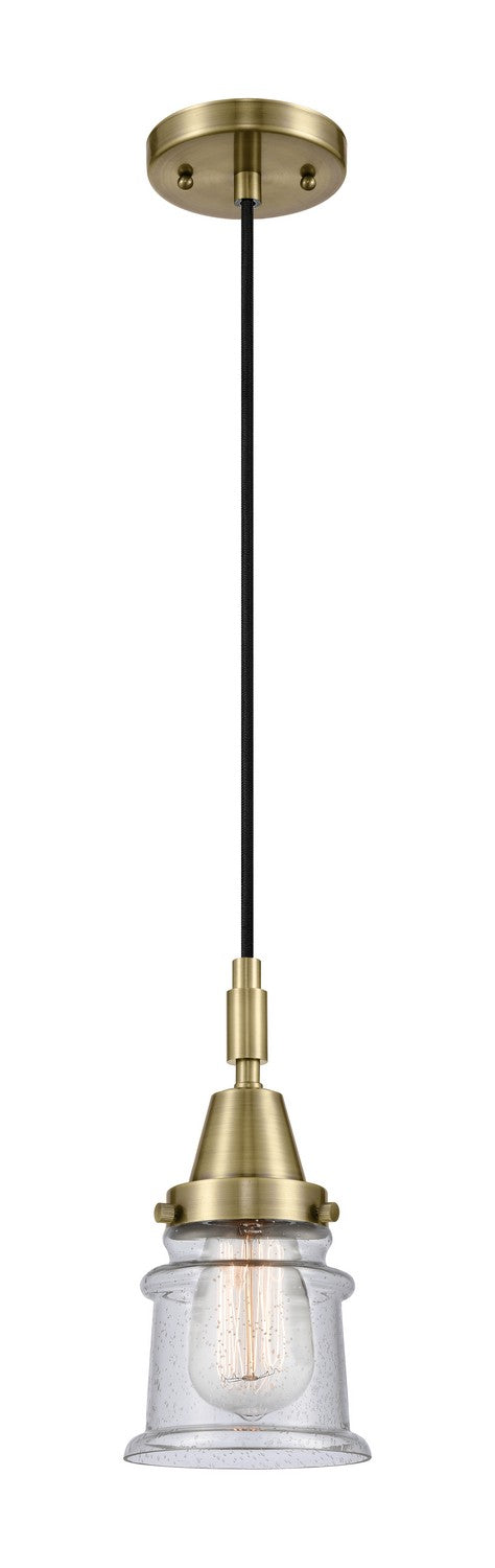 Innovations 447-1P-AB-G184S One Light Pendant, Antique Brass