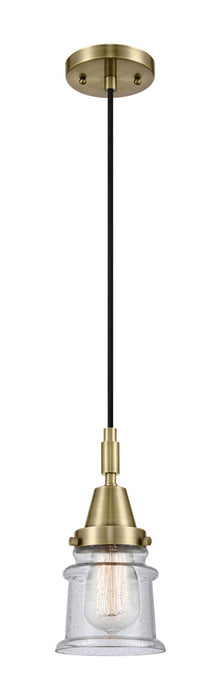 Innovations 447-1P-AB-G184S One Light Pendant, Antique Brass