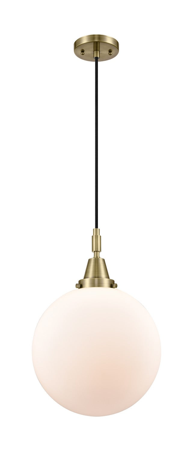 Innovations 447-1P-AB-G201-12 One Light Pendant, Antique Brass