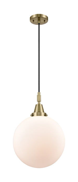 Innovations 447-1P-AB-G201-12 One Light Pendant, Antique Brass