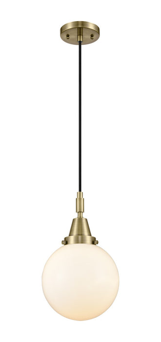 Innovations 447-1P-AB-G201-8 One Light Pendant, Antique Brass
