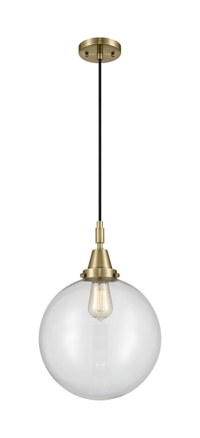 Innovations 447-1P-AB-G202-12 One Light Pendant, Antique Brass