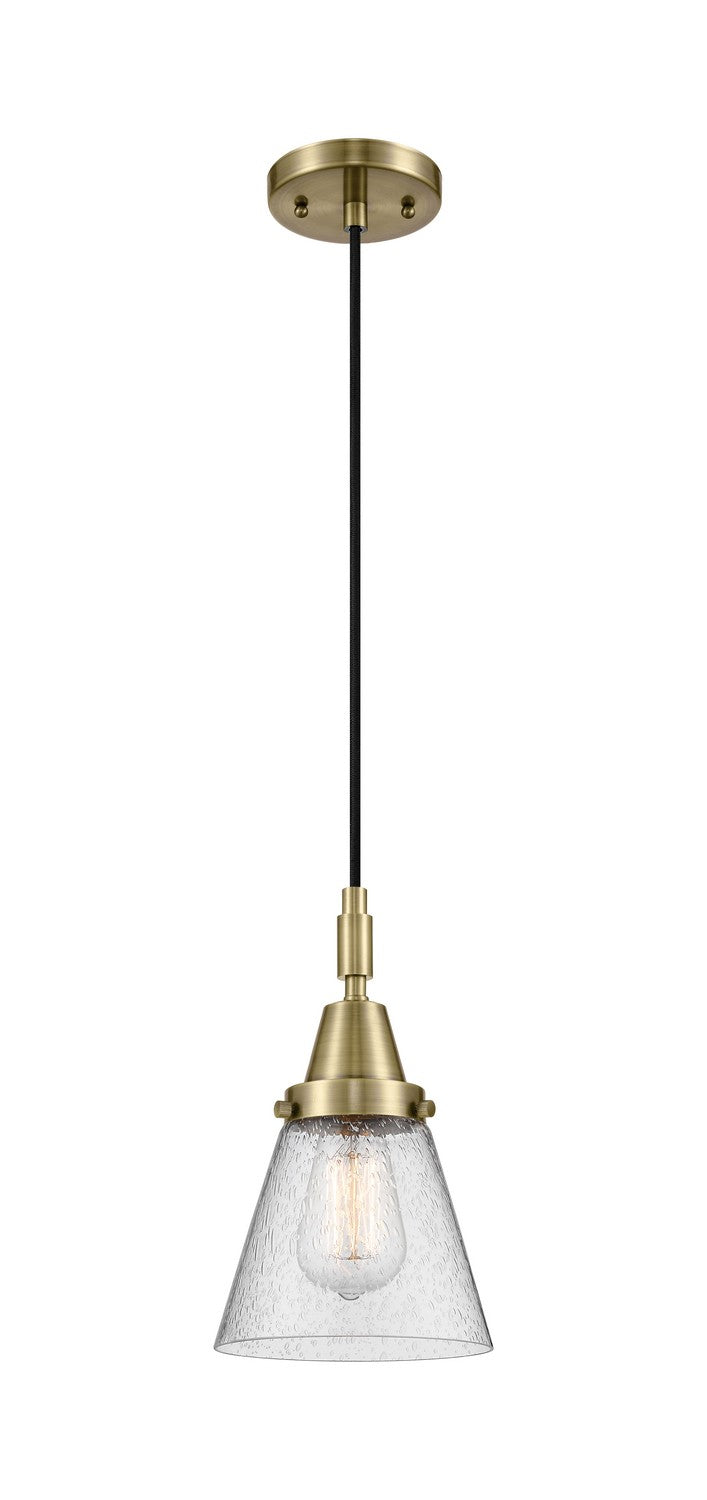 Innovations 447-1P-AB-G64 One Light Pendant, Antique Brass