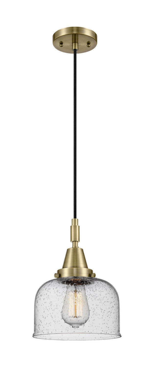 Innovations 447-1P-AB-G74 One Light Pendant, Antique Brass
