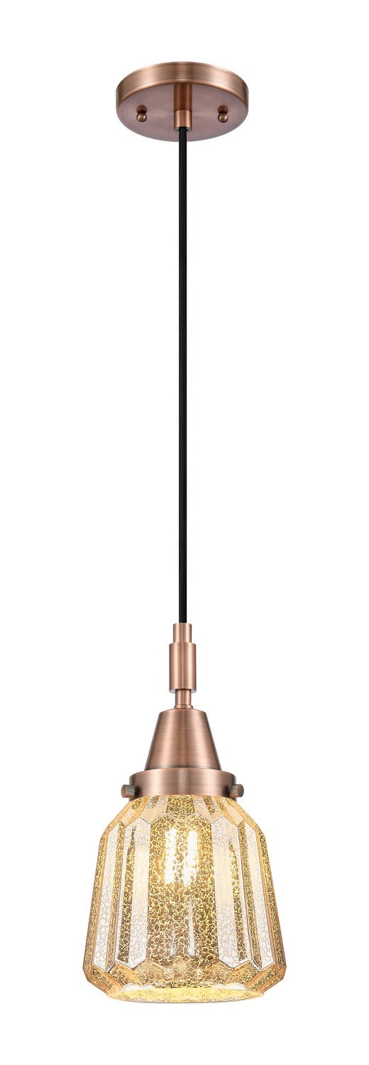 Innovations 447-1P-AC-G146 One Light Pendant, Antique Copper