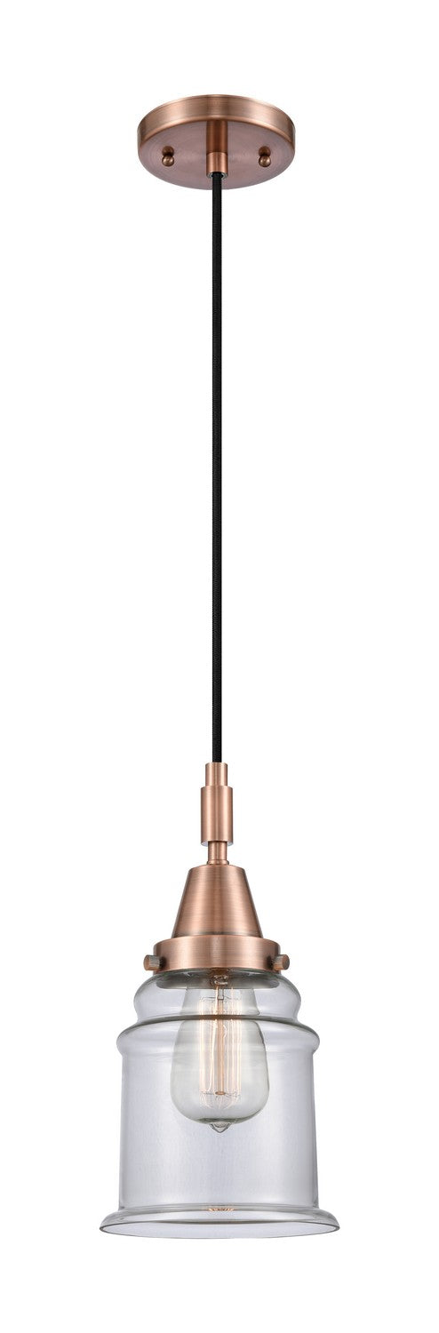 Innovations 447-1P-AC-G182 One Light Pendant, Antique Copper