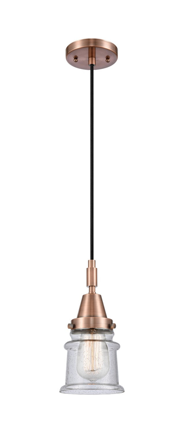 Innovations 447-1P-AC-G184S One Light Pendant, Antique Copper