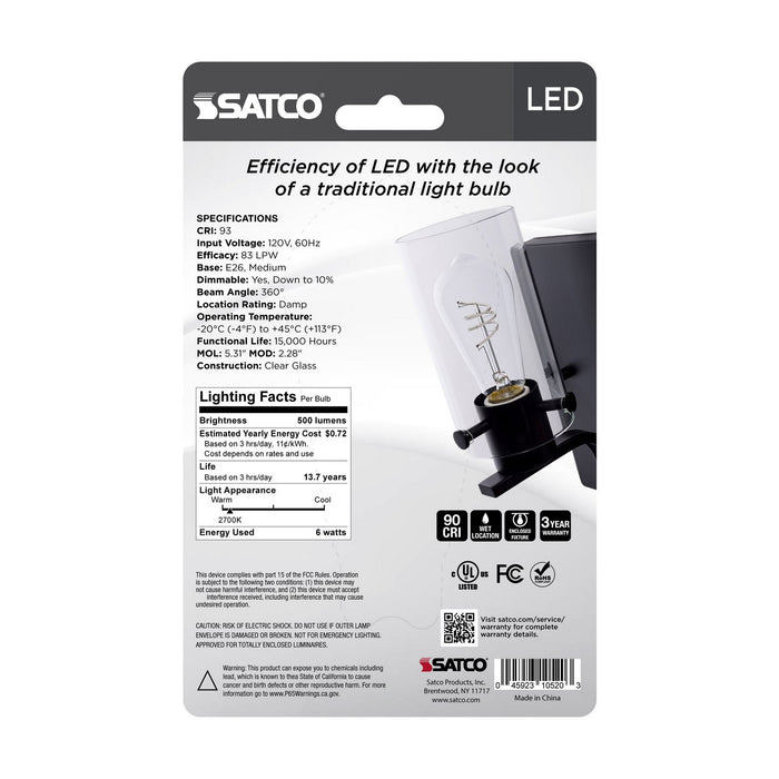 Satco S10520 Light Bulb, Clear