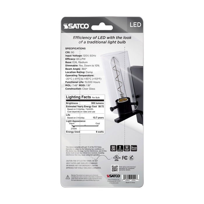 Satco S10522 Light Bulb, Clear