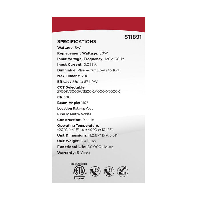 Satco S11891 Recessed - Misc