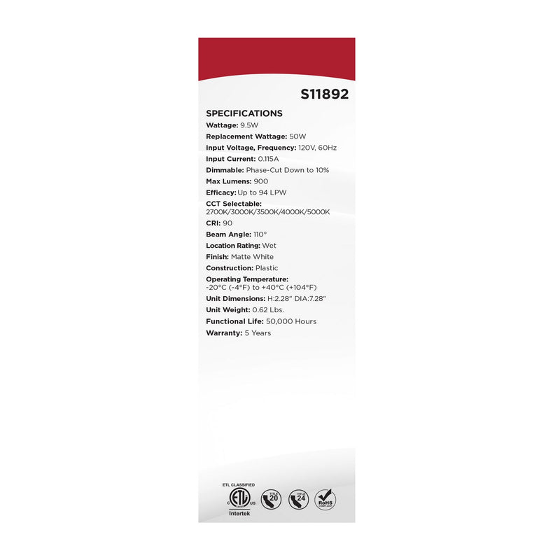 Satco S11892 Recessed - Misc