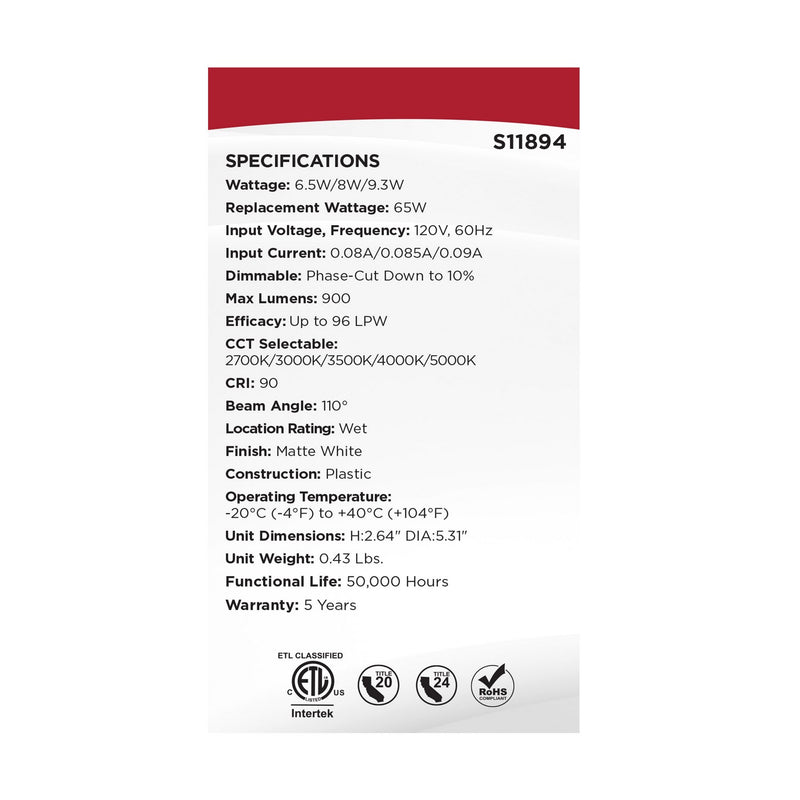 Satco S11894 Recessed - Misc