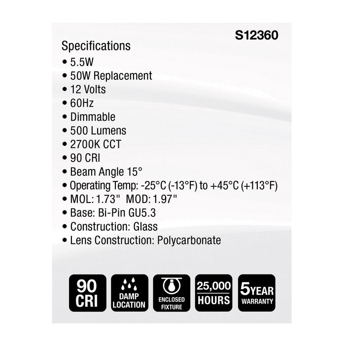 Satco S12360 Light Bulb, Clear