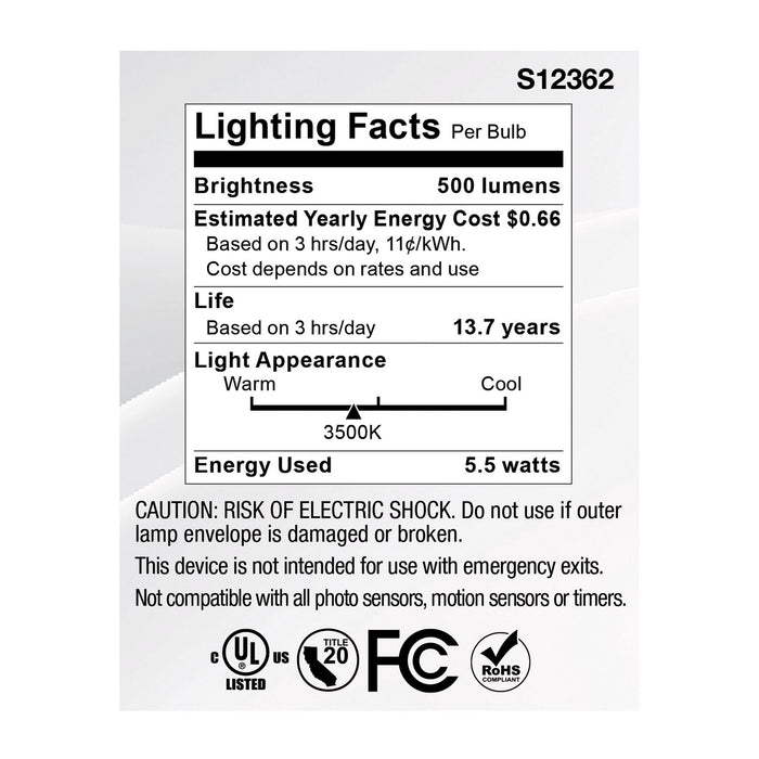 Satco S12362 Light Bulb, Clear
