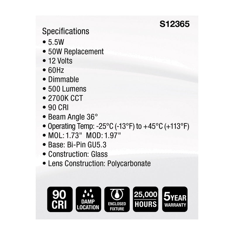 Satco S12365 Light Bulb, Clear