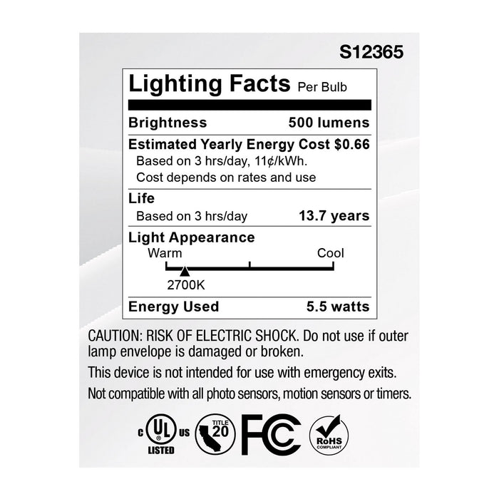 Satco S12365 Light Bulb, Clear