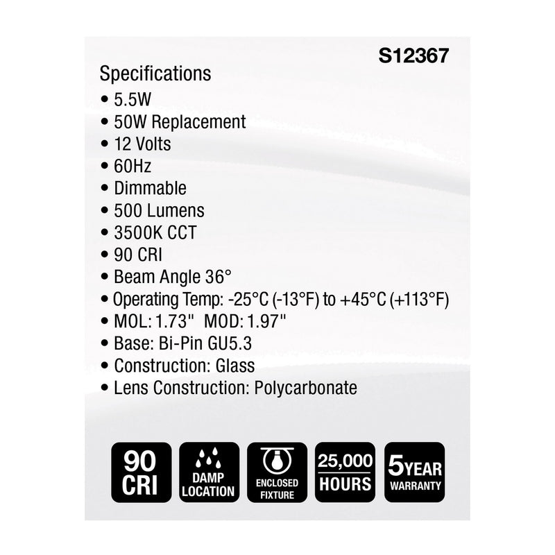 Satco S12367 Light Bulb, Clear