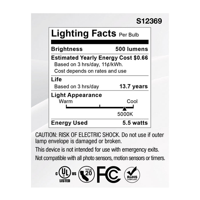 Satco S12369 Light Bulb, Clear