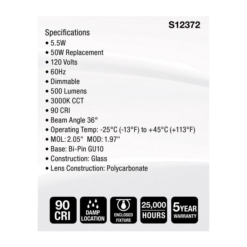 Satco S12372 Light Bulb, Clear