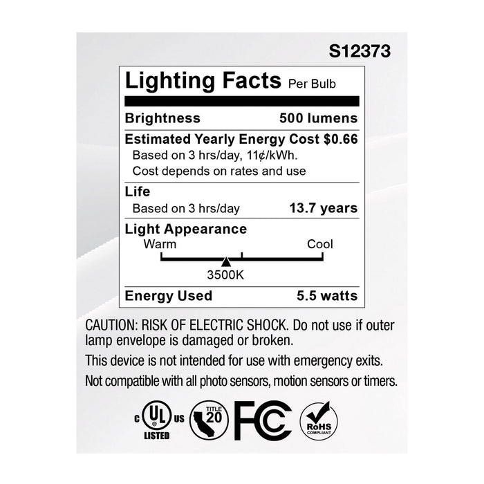 Satco S12373 Light Bulb, Clear