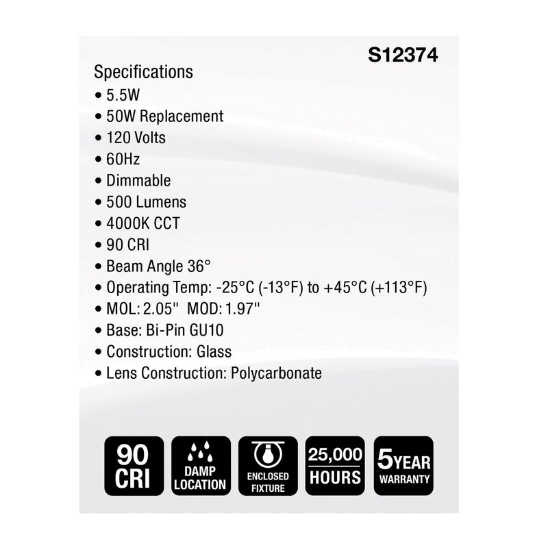 Satco S12374 Light Bulb, Clear
