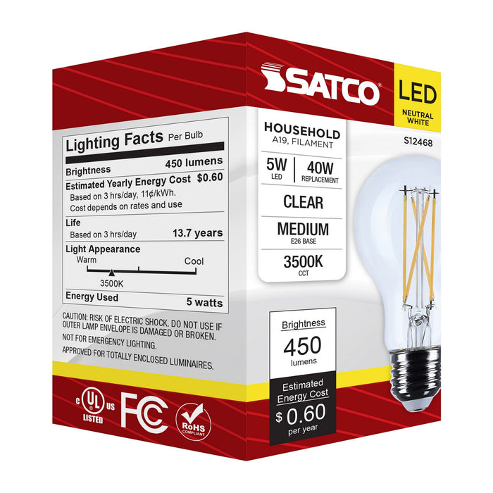Satco S12468 Light Bulb, Clear