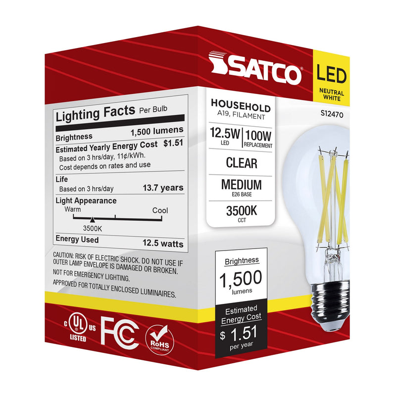 Satco S12470 Light Bulb, Clear