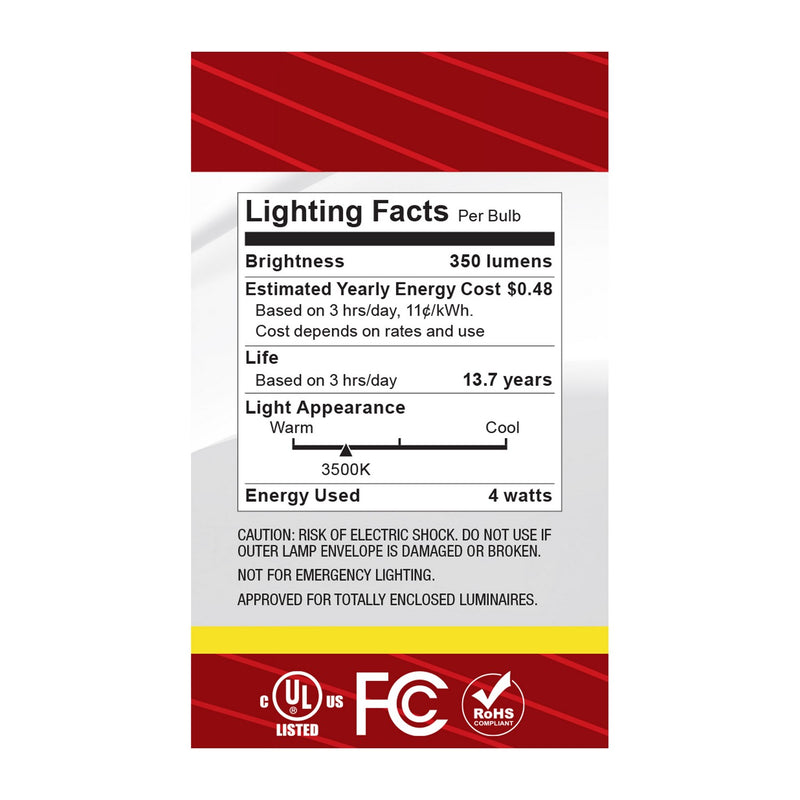 Satco S12472 Light Bulb, Clear