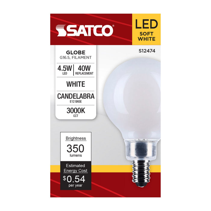 Satco S12474 Light Bulb, White