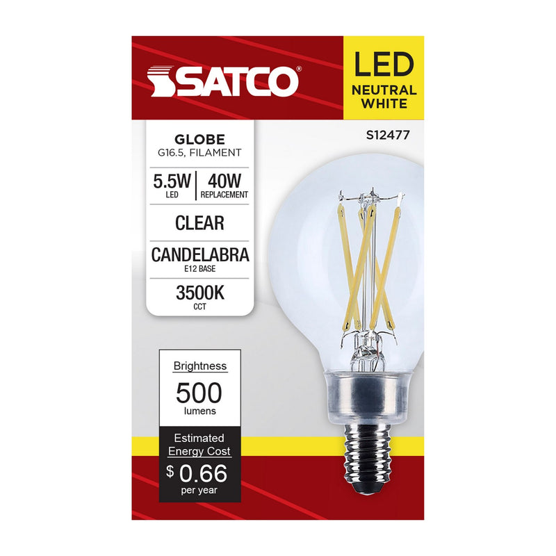 Satco S12477 Light Bulb, Clear