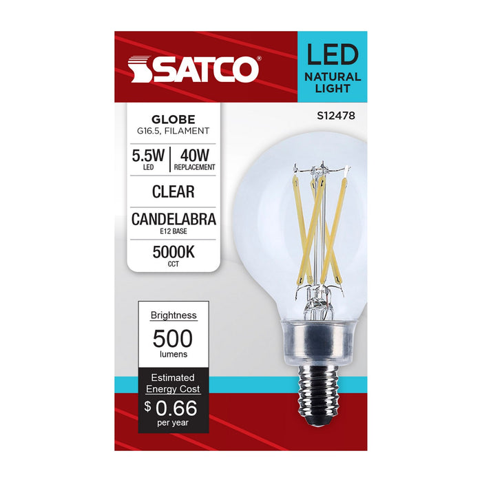 Satco S12478 Light Bulb, Clear