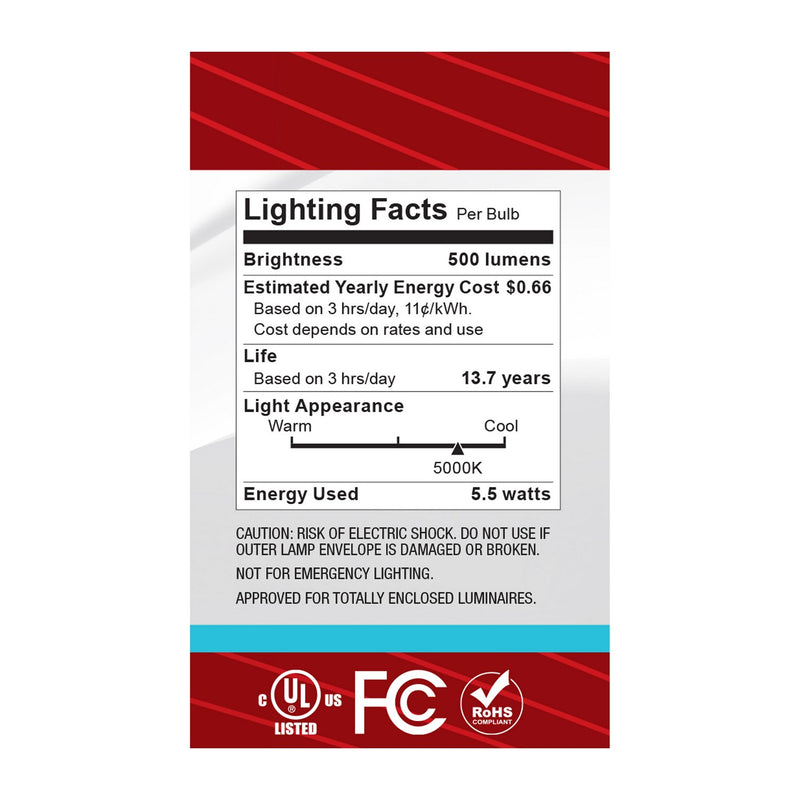 Satco S12478 Light Bulb, Clear