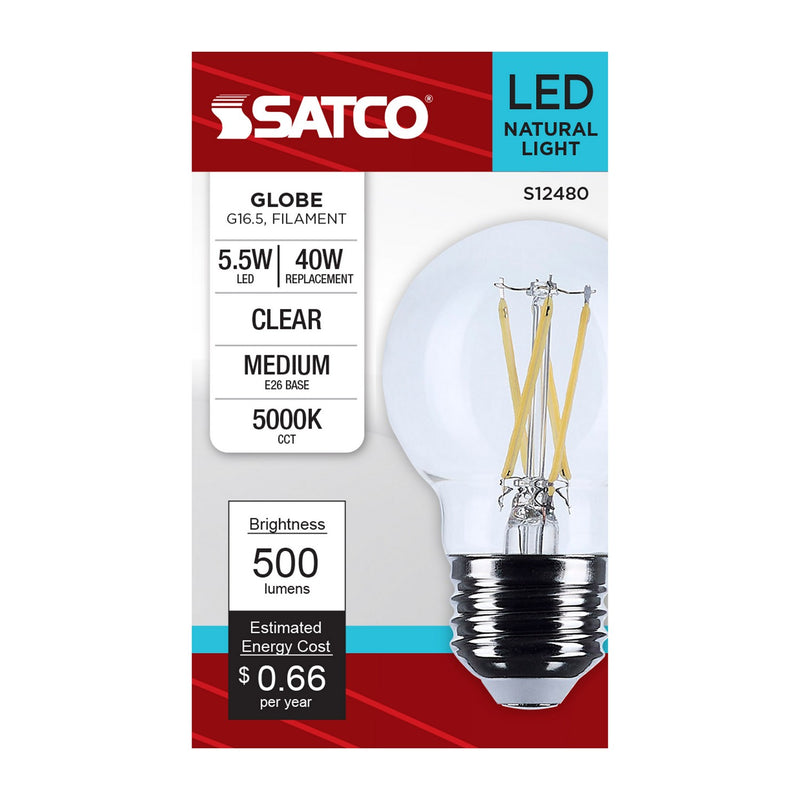 Satco S12480 Light Bulb, Clear